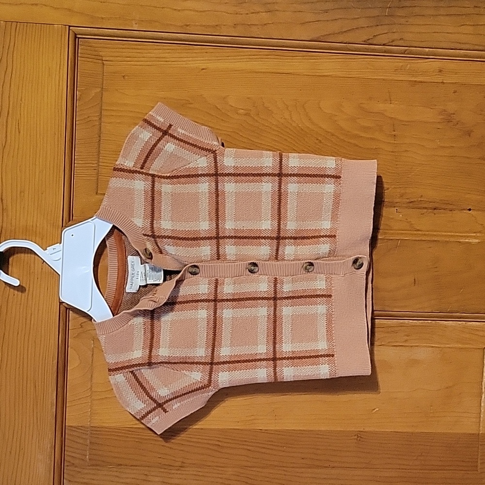 Cute girls sweater skirt set. Orange and size 5-6 - Picture 6 of 7